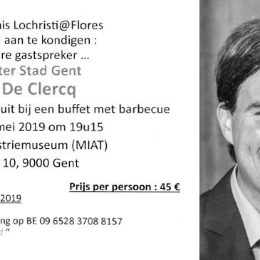 09/05/2019: Gastspreker Mathias De Clercq